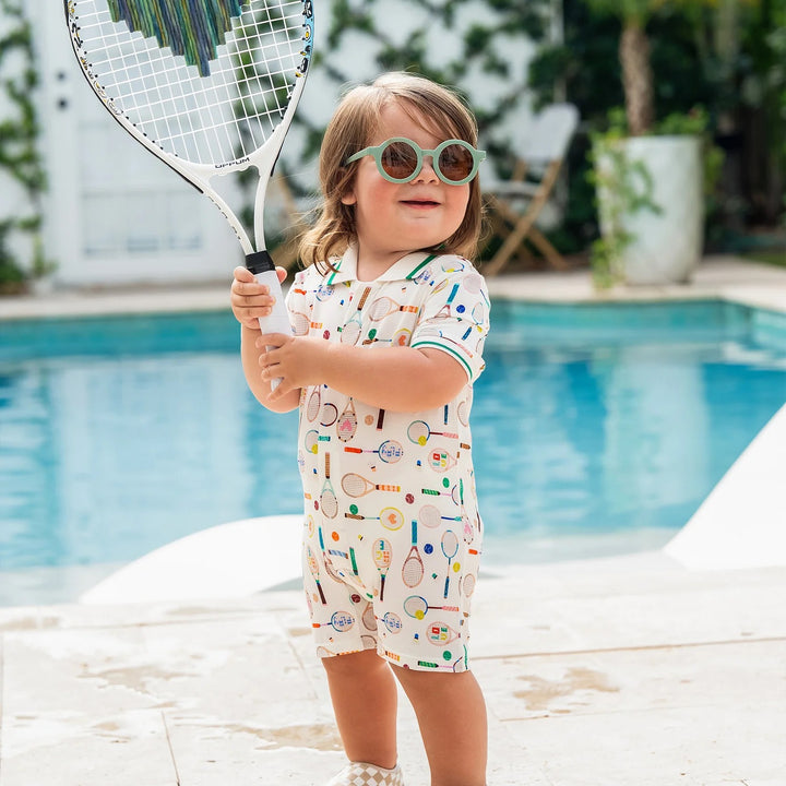 Love All Magnetic Modal S/S Short Polo Romper