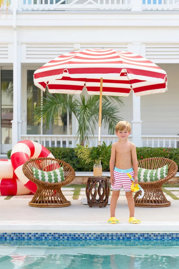 Tanner Trunks- Richmond Red Stripe/Belhaven Blue