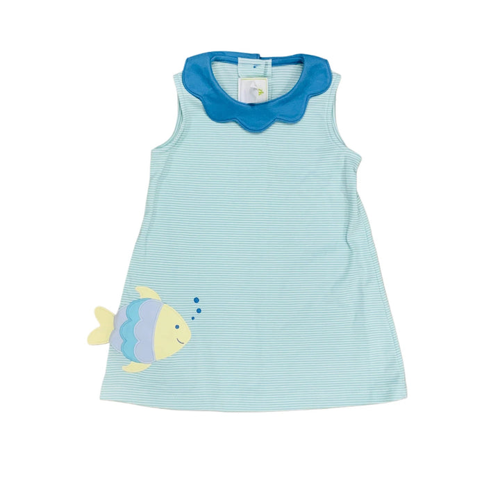 Fish Alice Dress, Mint Bitty Knit