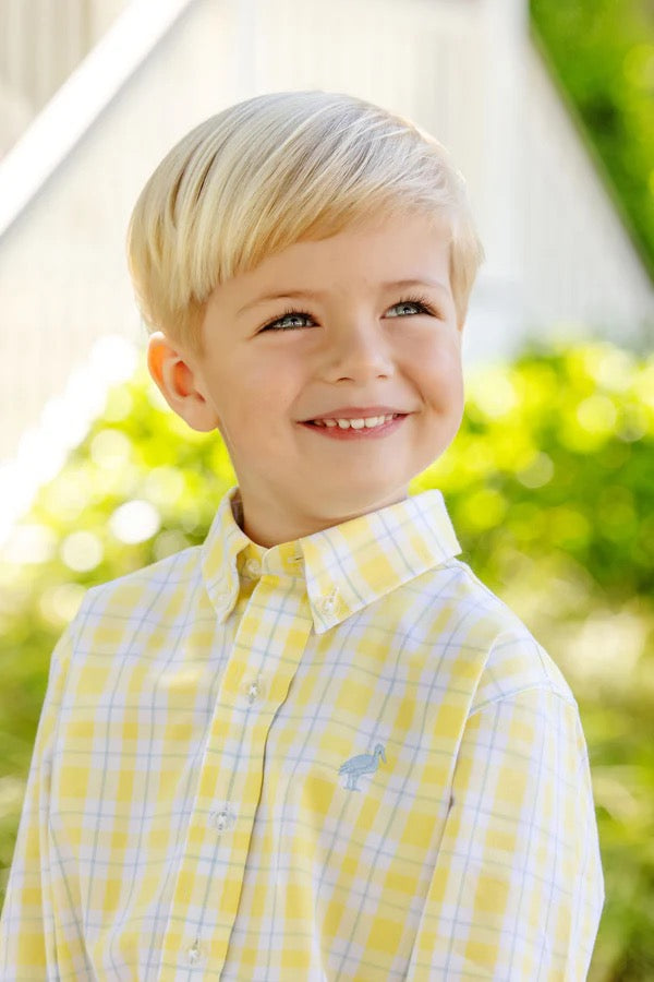 Dean's List Dress Shirt- Forsyth Park Plaid with Beale Street Blue Stork