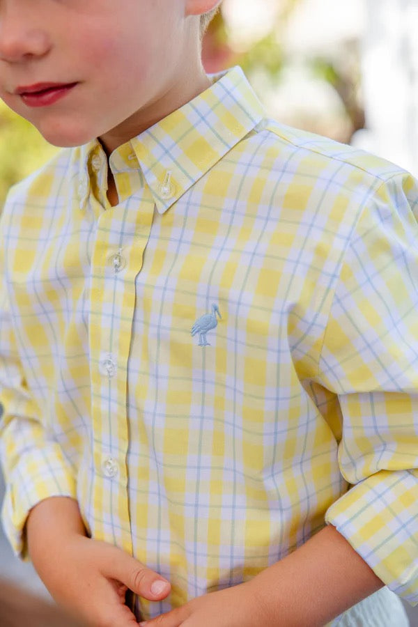 Dean's List Dress Shirt- Forsyth Park Plaid with Beale Street Blue Stork