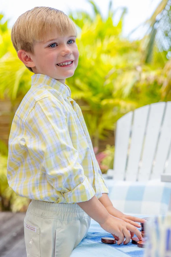 Dean's List Dress Shirt- Forsyth Park Plaid with Beale Street Blue Stork