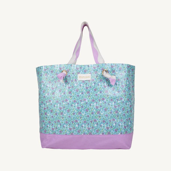 Isabelle Beach Bag- Fitzroy Floral/Valley High Violet/Worth Ave White