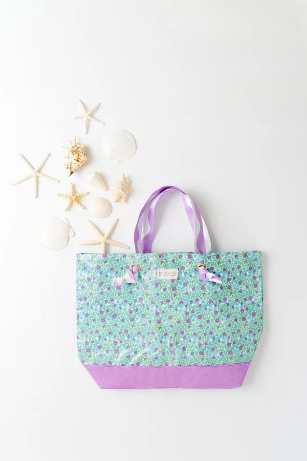 Isabelle Beach Bag- Fitzroy Floral/Valley High Violet/Worth Ave White