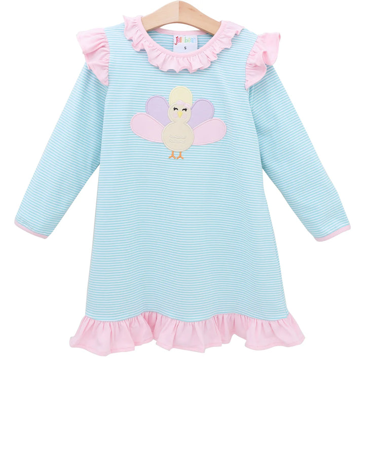 Pastel Turkey Flutter Dress