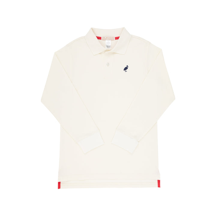 Prim and Proper Polo LS- Palmetto Pearl