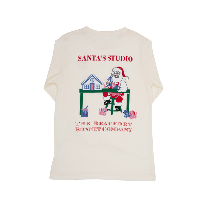 Long Sleeve Sir Proper's T-Shirt (Unisex)- Palmetto Pearl With Santa's Studio