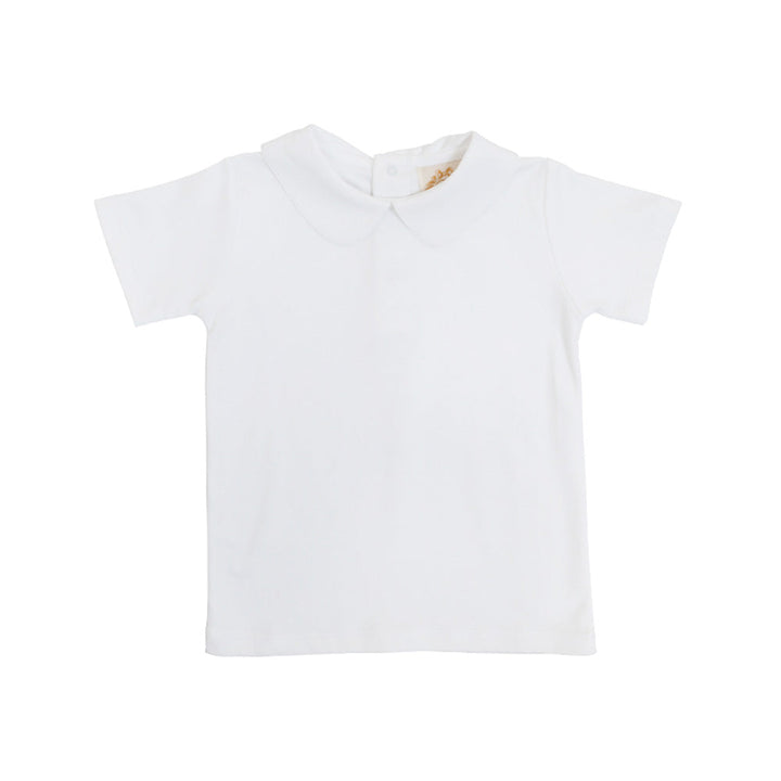 Peter Pan Collar Shirt & Onesie (Short Sleeve Pima)- Worth Avenue White
