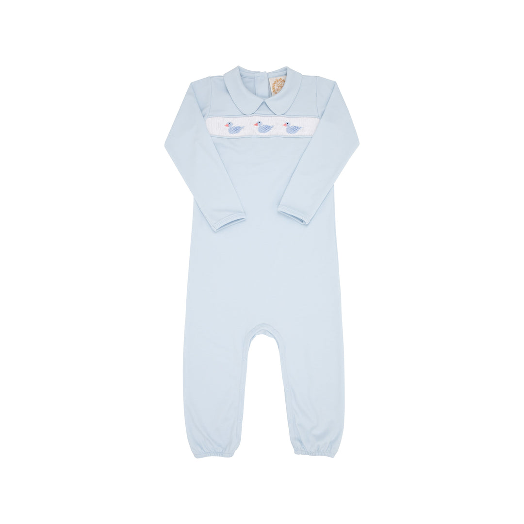 Rigsby Romper- Buckhead Blue With Duck Smocking