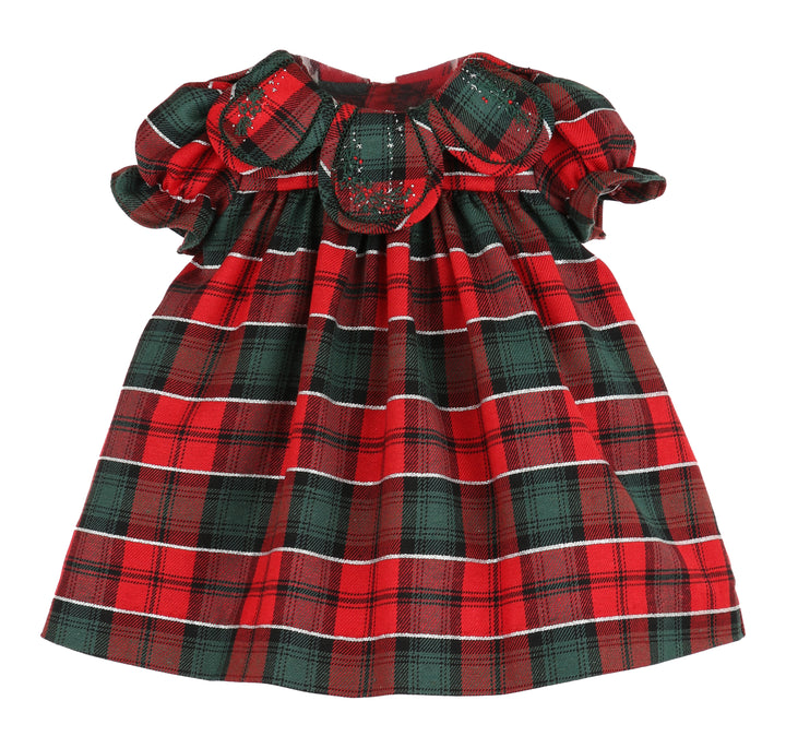 Tartan Tidings Petal Dress- Red/Green