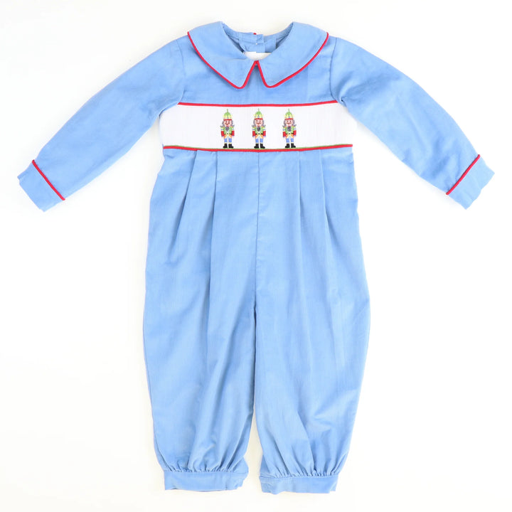 Smocked Nutcracker Collared Boy Long Bubble