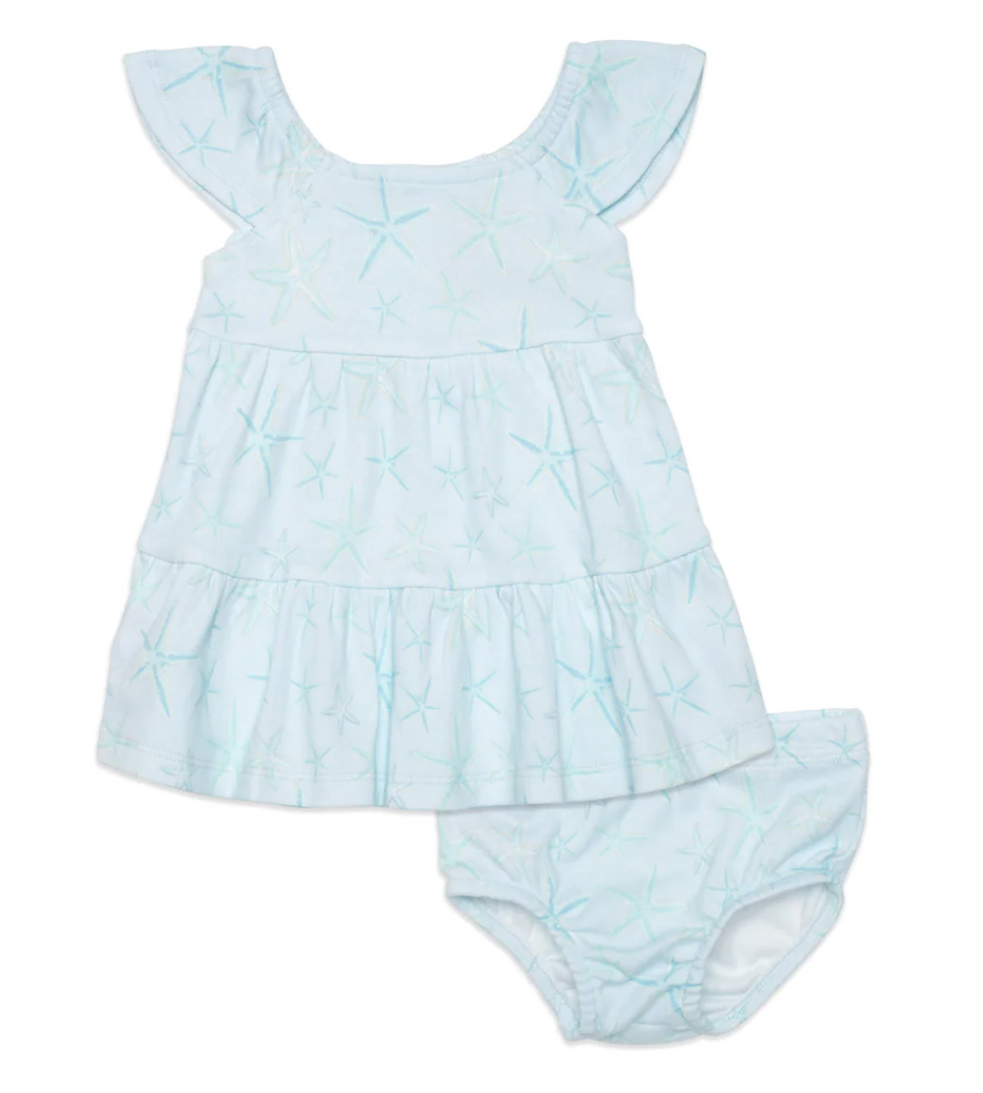 Shine Bright Like a Starfish Organic Magnetic Infant Dress with Diaper Cover