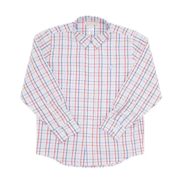 Dean's List Dress Shirt- Whitehall Windowpane/Buckhead Blue