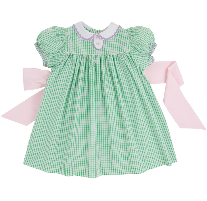 Mary Dal Dress- Kiawah Kelly Green Windowpane