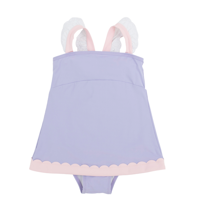 Sanctuary Scallop Swimsuit- Lauderdale Lavender/Palm Beach Pink