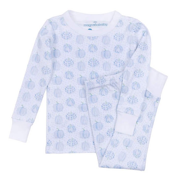 Precios Pumpkins Long Pajamas- Light Blue