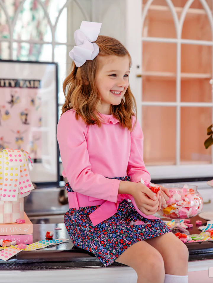 Reece Ruffle Top- Hamptons Hot Pink