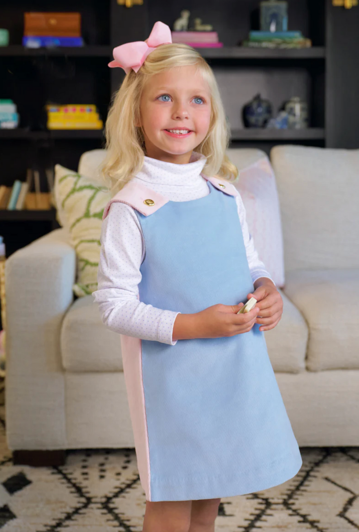 Juliet Jumper- Corduroy-Barrington Blue/Palm Beach Pink