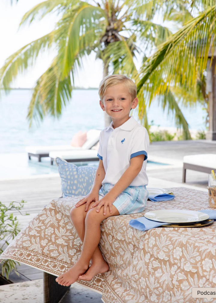 Sheffield Shorts- Belhaven Blue Ticking Stripe