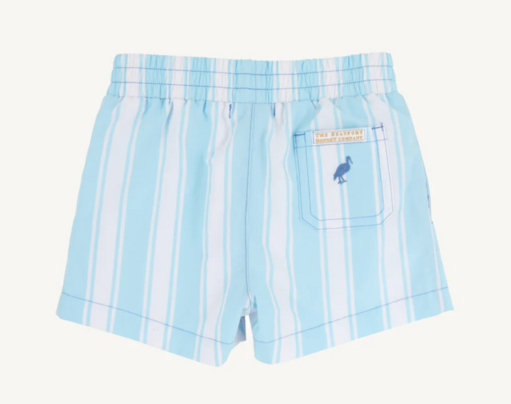 Sheffield Shorts- Belhaven Blue Ticking Stripe