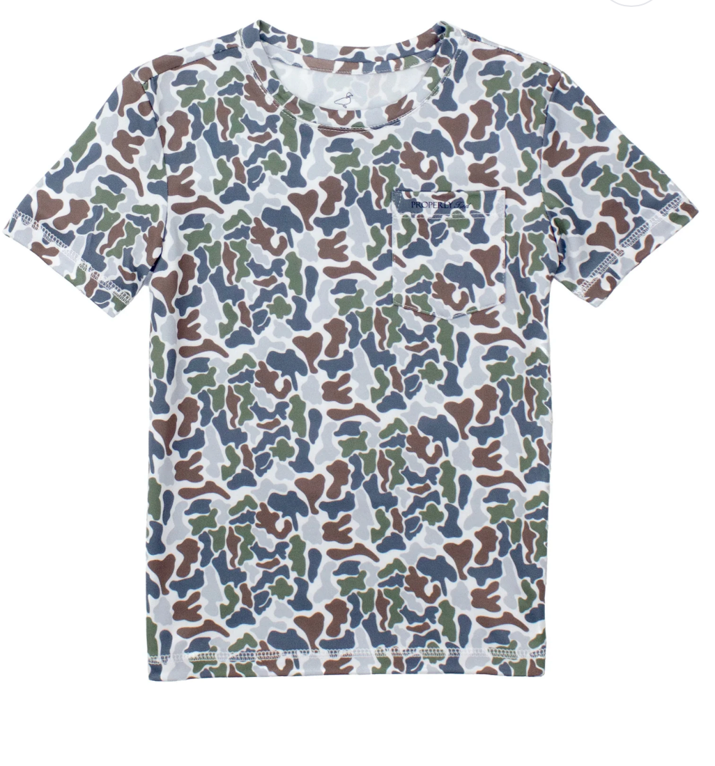 Boys Ravine Pocket Tee SS Terra Camo