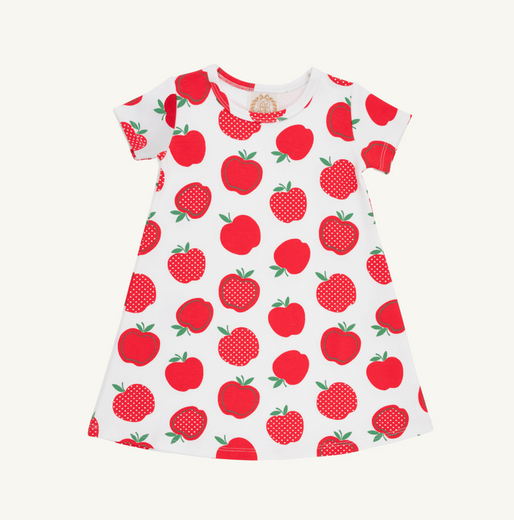 Polly Play Dress- Short Sleeve- Heavy Weight Ardsley Park Apple