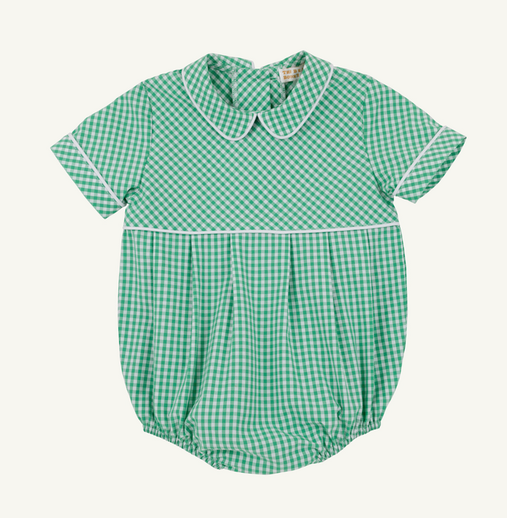 Bradford Bubble- Gibson Island Green Mini Gingham/Worth Ave White