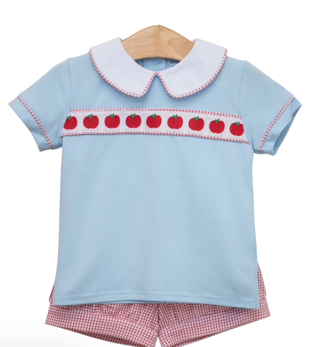 Apple Ribbon Banded Short Set