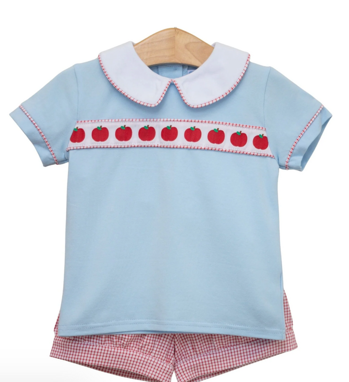 Apple Ribbon Banded Short Set