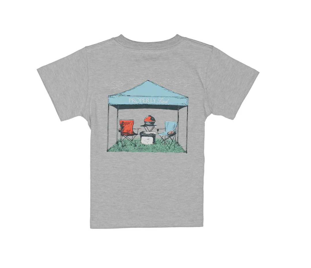 Boys Tailgate SS Light Heather Grey