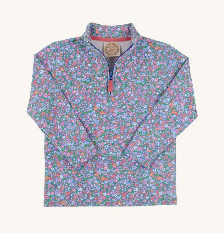 Canter Collar Half-Zip- Mountain Brook Mini Floral (Parrot Cay Coral)/Parrot Cay Coral