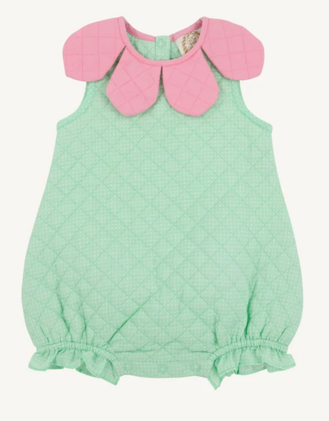 Happy Halloween Flower (Infant)- Grace Bay Green Microdot with Hamptons Hot Pink