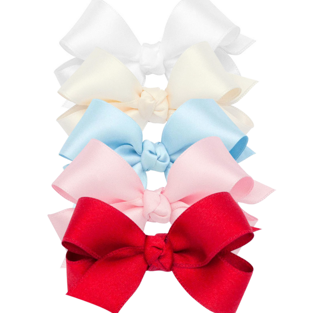Mini French Satin Hair Bow