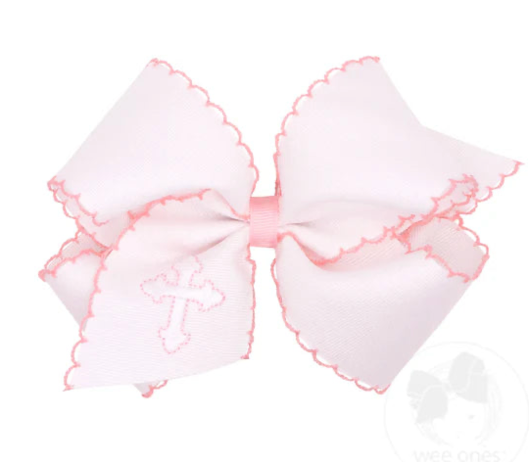King Grosgrain Moonstitch Edge with Cross Embroidery