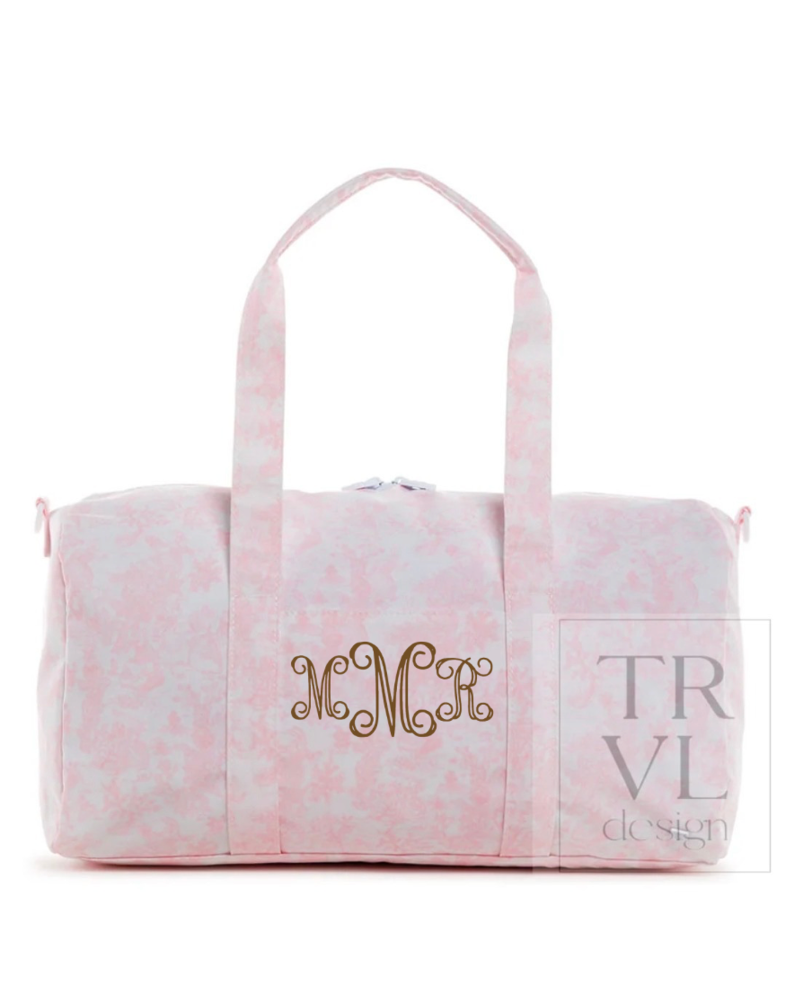 Kaden Manac- Weekender Duffel Bag- Bunny Toile Pink