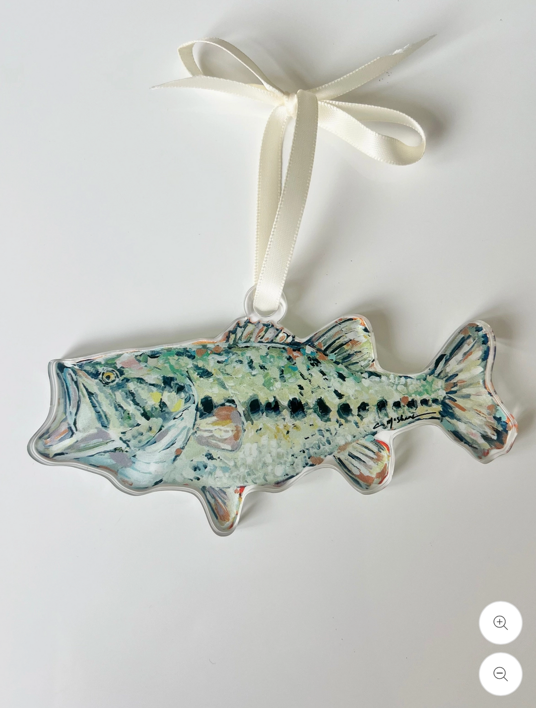 Gone Fishin Bass Acrylic Christmas Ornament