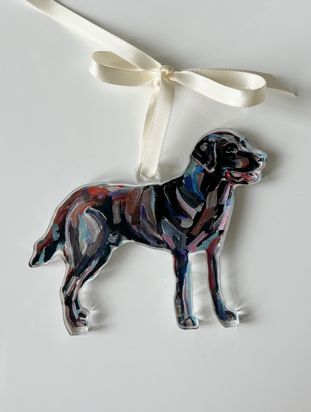 Chocolate Labrador Acrylic Christmas Dog Ornament