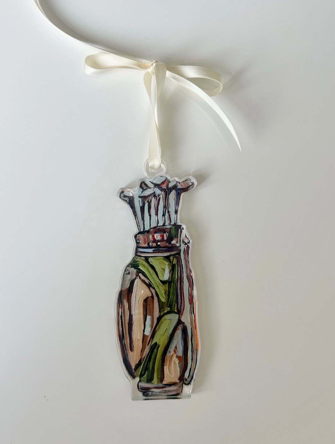 Golf Club Acrylic Christmas Ornament
