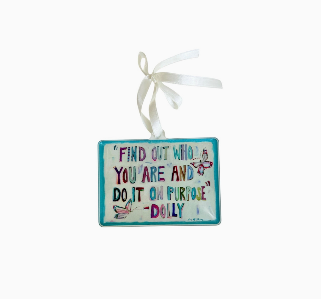 Purposefully You Dolly Parton Acrylic Christmas Ornament