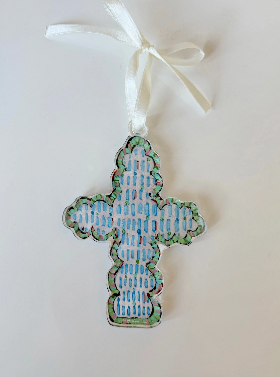 Faithful Cross I Acrylic Christmas Ornament