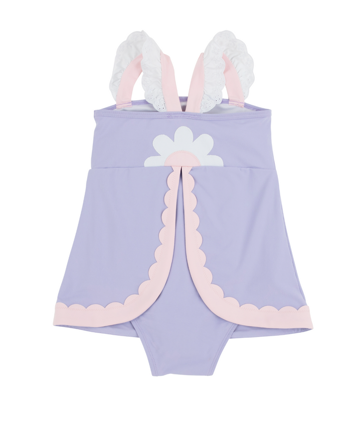 Sanctuary Scallop Swimsuit- Lauderdale Lavender/Palm Beach Pink