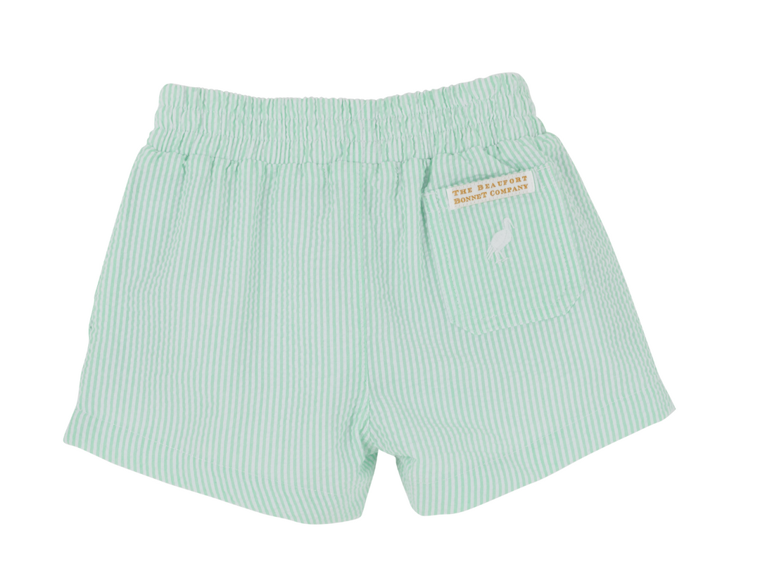 Sheffield Shorts- Grace Bay Green Seersucker