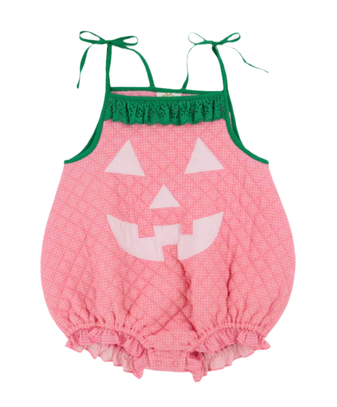 Happy Halloween Pink Pumpkin Costume-Hamptons Hot Pink Micro Dot with Palm Beach Pink & Kiawah Kelly Green
