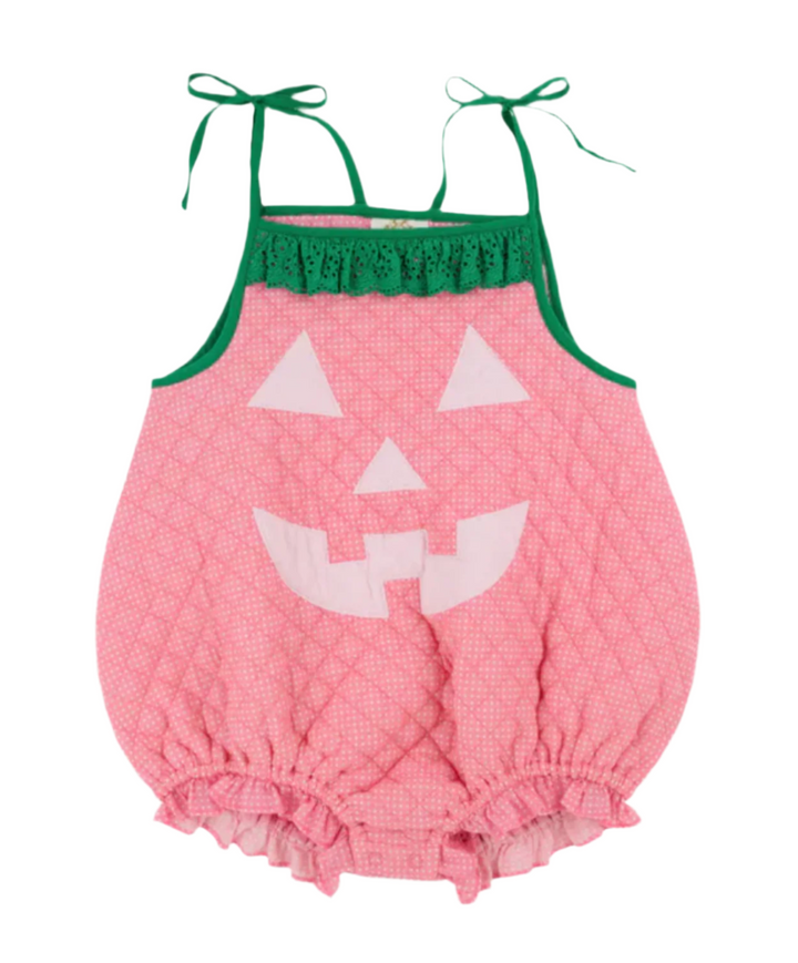 Happy Halloween Pink Pumpkin Costume-Hamptons Hot Pink Micro Dot with Palm Beach Pink & Kiawah Kelly Green