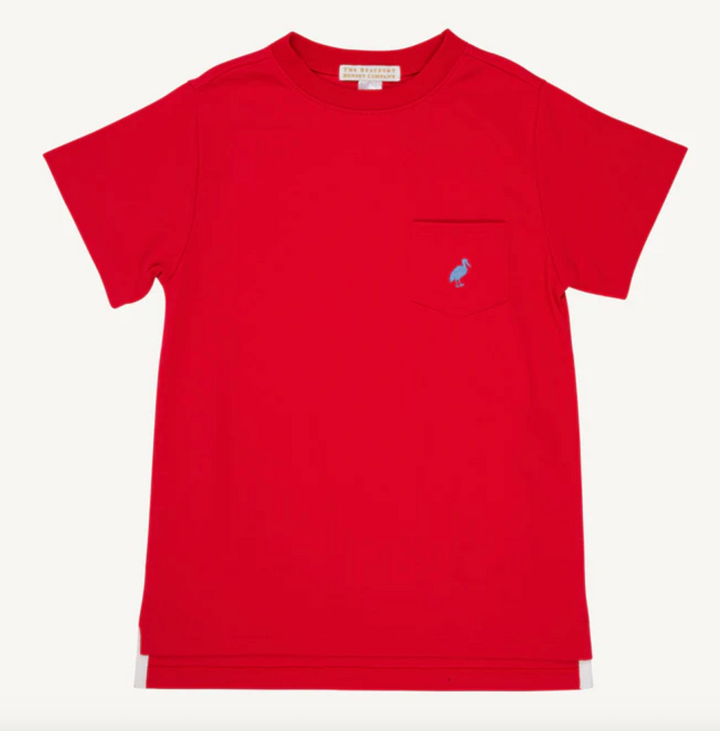 Carter Crewneck- Richmond Red with Park City Periwinkle Stork