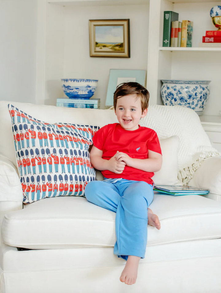 Carter Crewneck- Richmond Red with Park City Periwinkle Stork