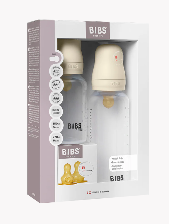 BIBS Baby BPA-Free PP Bottle Grow and Flow set 5oz/9oz Latex