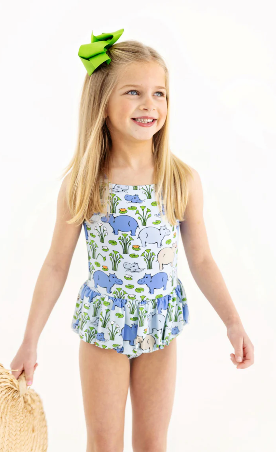 Grace Bay Bathing Suit-  Bal Harbour Hippo (Beale Street Blue)