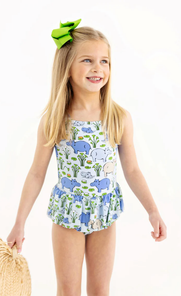 Grace Bay Bathing Suit-  Bal Harbour Hippo (Beale Street Blue)