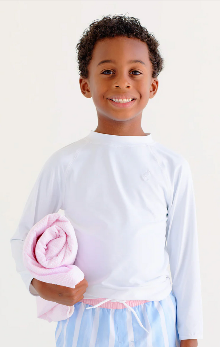 Walker's Wave Spotter Swim Shirt (UPF 35+)- Worth Avenue White